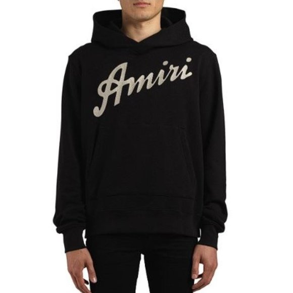 AMIRI Men's California Hawaiian Hoodie Size XXL in Black